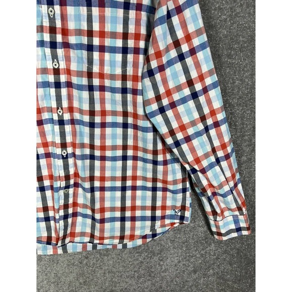 American Eagle AEO Prep Fit Button Down Long Sleeve Shirt Mens XXL Plaid - Picture 9 of 16